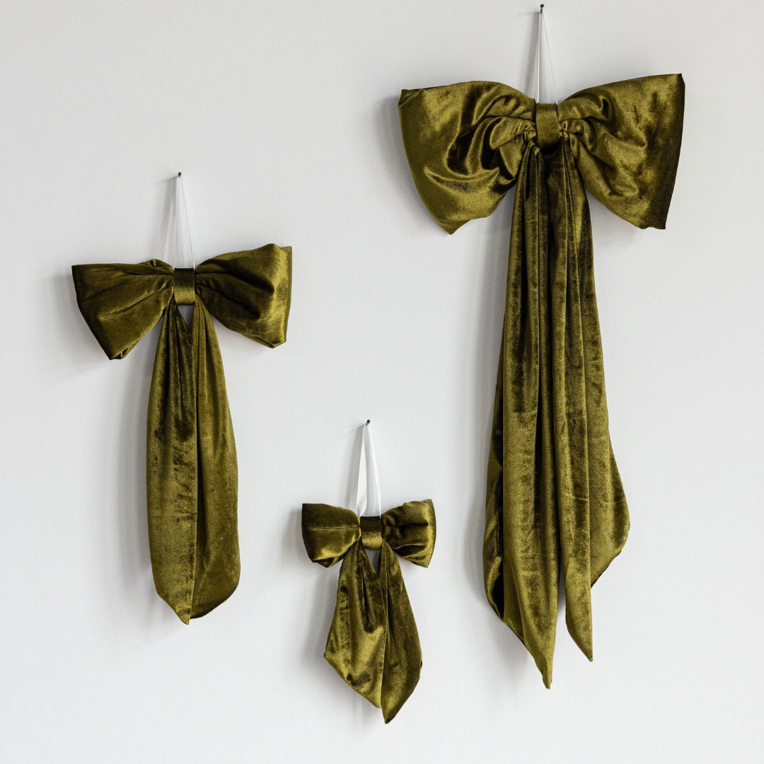Chartreuse Velvet Holiday Bows