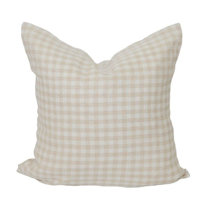 Linen Natural Gingham Pillow