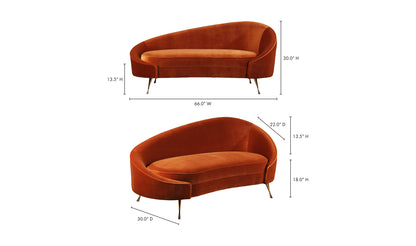 Abigail Retro Chaise