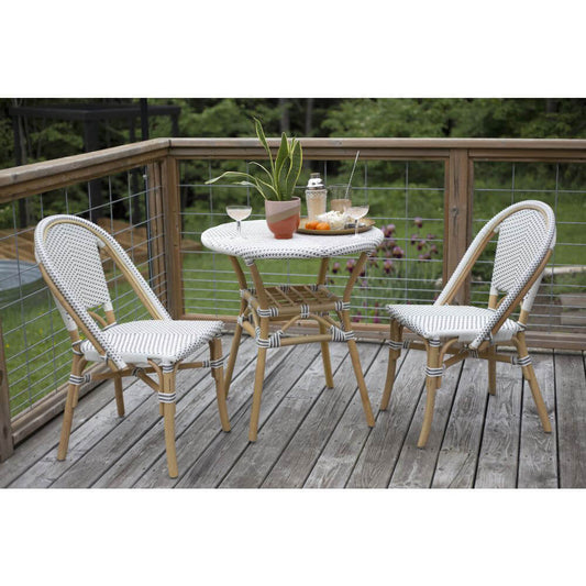 Outdoor Bistro set of 3 in white