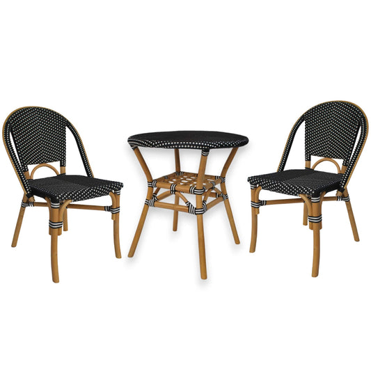 Outdoor Bistro set of 3 in black