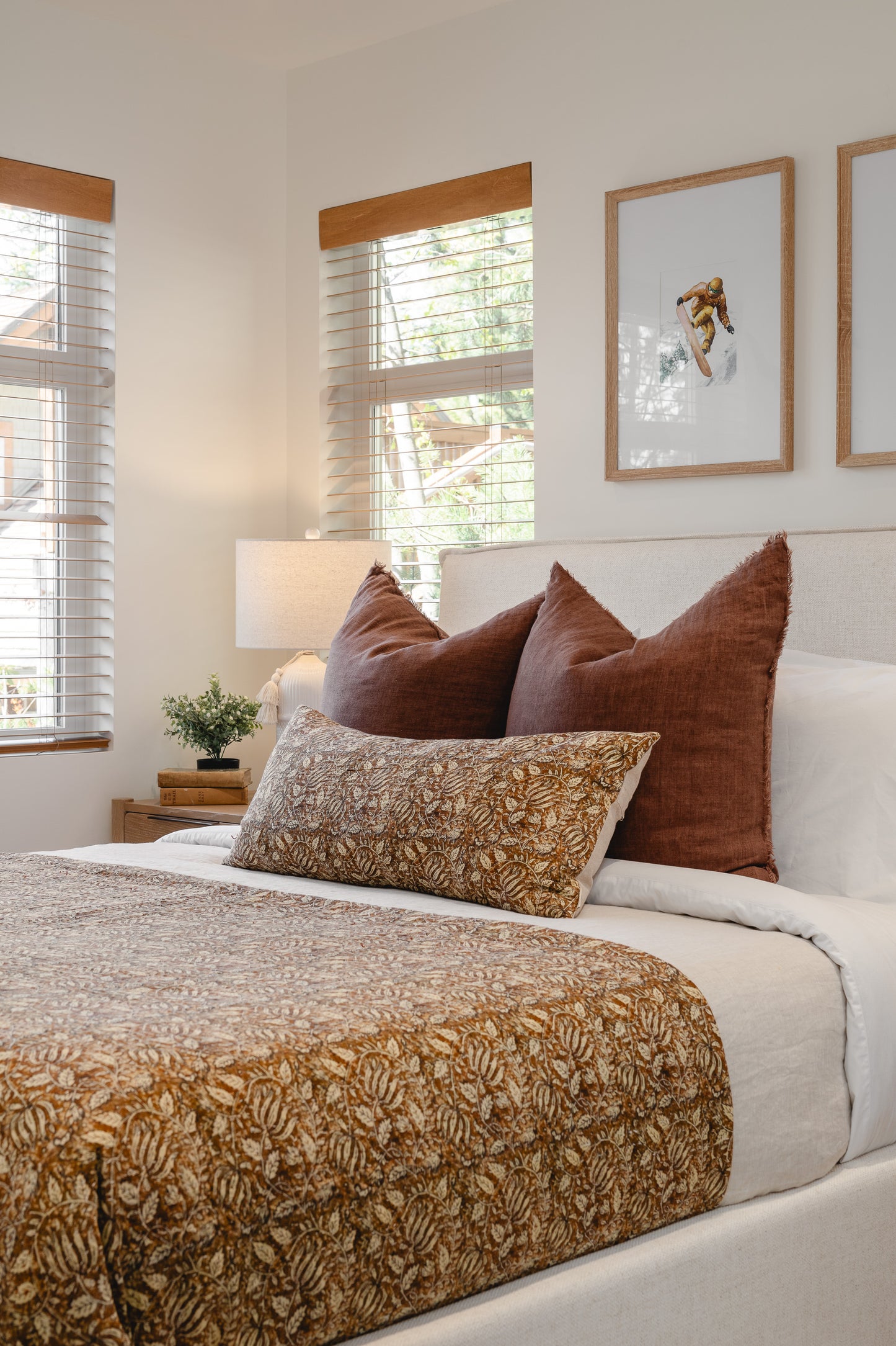 Kantha Willow Throw Blanket