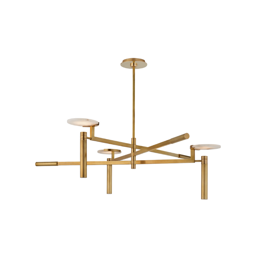 Melange Floating Disc Chandelier - Antique-Burnished Brass