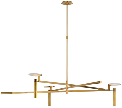 Melange Floating Disc Chandelier - Antique-Burnished Brass