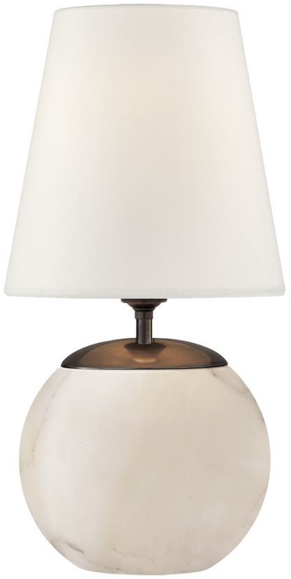 Terri Round Table Lamp - Alabaster