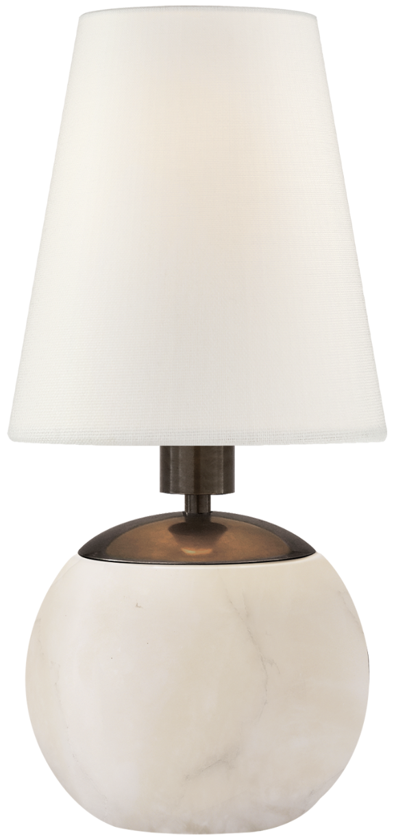 Terri Round Table Lamp - Alabaster
