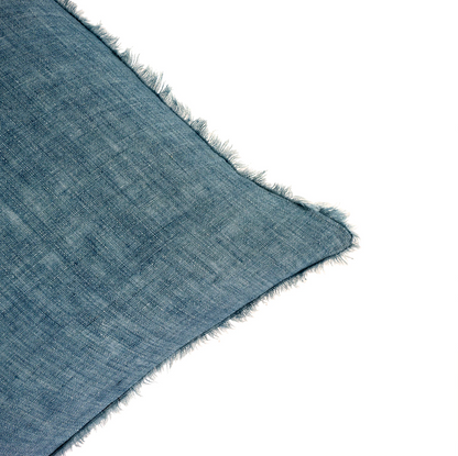 Lina Linen Pillow, Arctic Blue