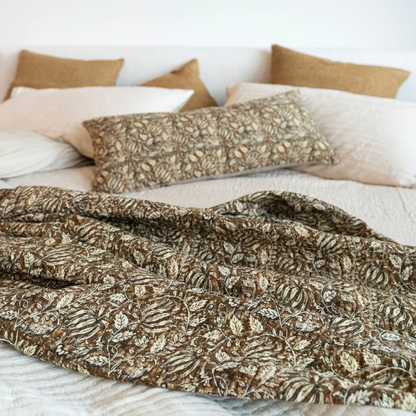 Kantha Willow Throw Blanket