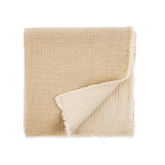 Madeira Double Sided Throw, Beige/Natural