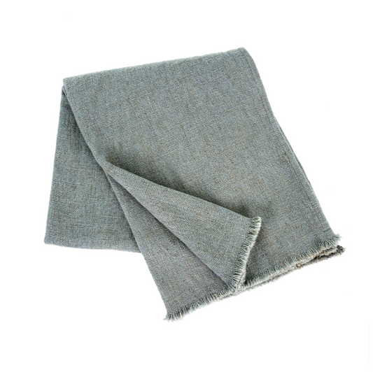 Selena Linen End of Bed Blanket, Brick