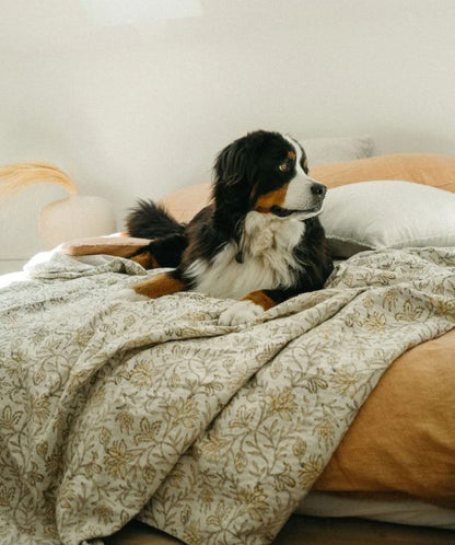 Carolina Block Print Bed Quilt