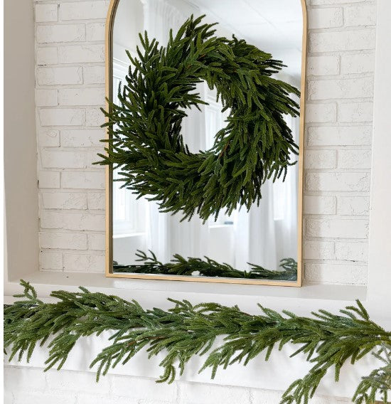 8ft Real Touch Faux Pine Garland