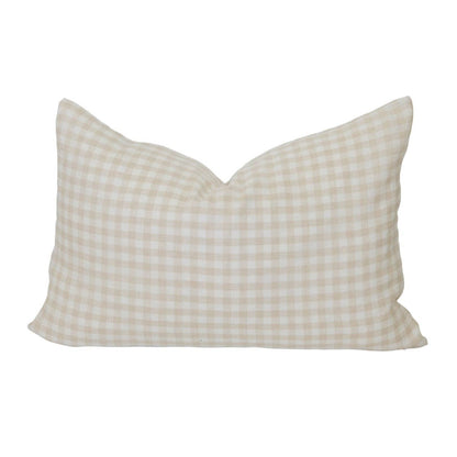 Linen Natural Gingham Pillow