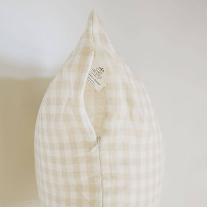 Linen Natural Gingham Pillow